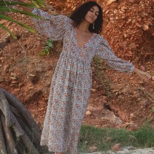Limited Edition Daughters of India Bindi Flowy Maxi Dress
